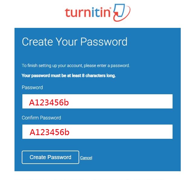 turnitin login and password